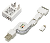 最強充電 4マルチ USBケーブル with Lightning  to Micro USB Adapter Apple