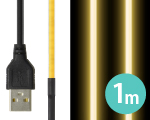LED 一本線 超極細テープライト 線状の3mm 貼レルヤ USB 1m 電球色