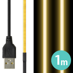 LED 一本線 超極細テープライト 線状の3mm 貼レルヤ USB 1m 電球色