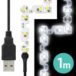 LEDテープライト 貼レルヤ USB（昼光色）1m