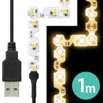 LEDテープライト 貼レルヤ USB（電球色）1m