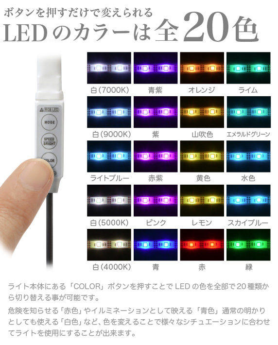LEDテープライト 貼レルヤ USB レインボー