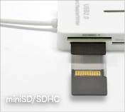 iPad Lightning用 5マルチ カメラリーダー miniSD/SDHCカード