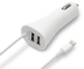 iPad&iPhone 対応 Lightning+2USB カーチャージャー