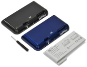 New Nintendo 3DS LL用 大容量内蔵バッテリーPro メタリックブラック メタリックブルー