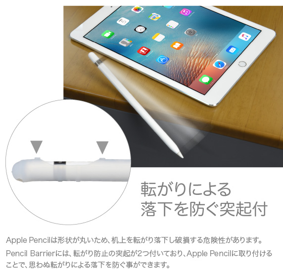 転がりによる落下を防ぐ突起付