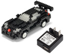 つくラジ!ブロック USB 赤外線 RCカー スポーツ ブラック for iPad/iPhone 車ラジコン USB ACアダプター ブラックセット