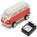 つくラジ!ブロック USB 赤外線 RCカー バン レッド for iPad/iPhone 車ラジコン USB ACアダプター ブラックセット