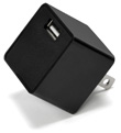 USB充電器 cubeタイプ112 BLACK