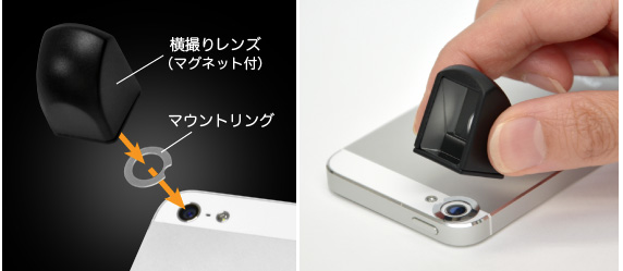 iPad＆iPhone用 横撮りレンズ with マグネット