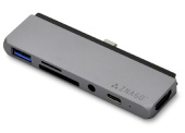 ZNAGO i　一体型 USB Type-C マルチ アダプタ（ダークシルバー）