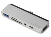 ZNAGO i　一体型 USB Type-C マルチ アダプタ（ダークシルバー）