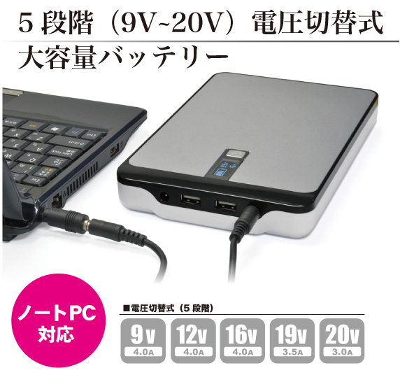 9V/12V/16V/19V/20V切替式