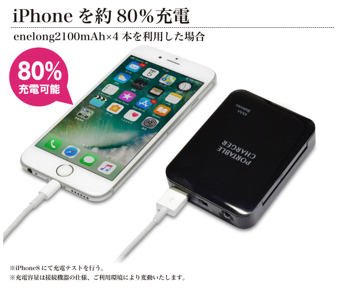 iPhoneを約85％充電