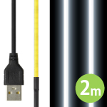 LED { ɍ׃e[vCg 3mm \ USB 2m F