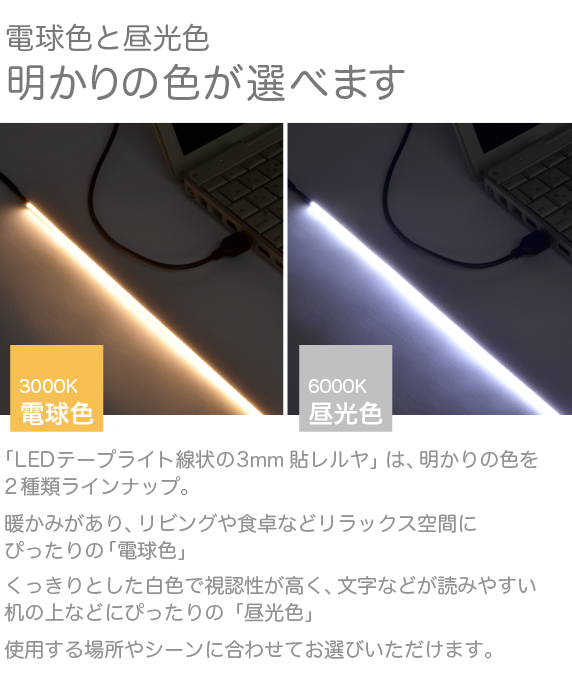 LED { ɍ׃e[vCg 3mm \ USB