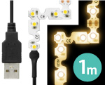 LEDテープライト 貼レルヤ USB(電球色)1m