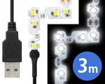 LEDテープライト 貼レルヤ USB(昼光色)3m