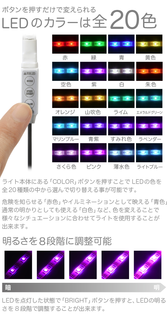 LEDテープライト 貼レルヤ USB レインボー