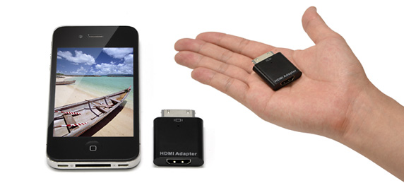 『HDMI AV adapter micro for iPad/iPhone』世界最小最軽量クラスのiPad&iPhone用 HDMI AV出力 マイクロ アダプター