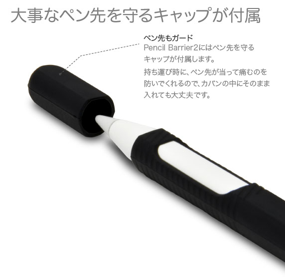 大事なペン先を守るキャップが付属