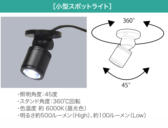 LEDスポットライト付 卓上パーテーションブース ルーム4L1D