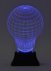 トリック 3Dワイヤーフレーム LEDライト USB(電球)