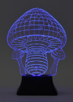トリック 3Dワイヤーフレーム LEDライト USB(キノコ)
