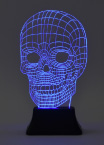 トリック 3Dワイヤーフレーム LEDライト USB(スカル)