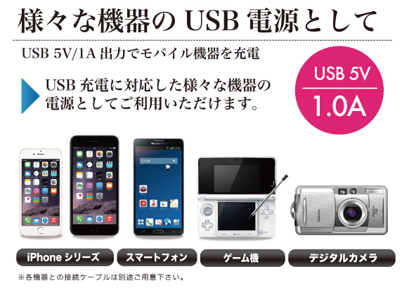 USB充電器 cube AC mini 1A