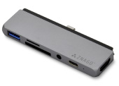 ZNAGO i 一体型 USB Type-C マルチ アダプタ(ダークシルバー)