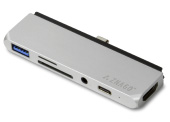 ZNAGO i 一体型 USB Type-C マルチ アダプタ(ダークシルバー)
